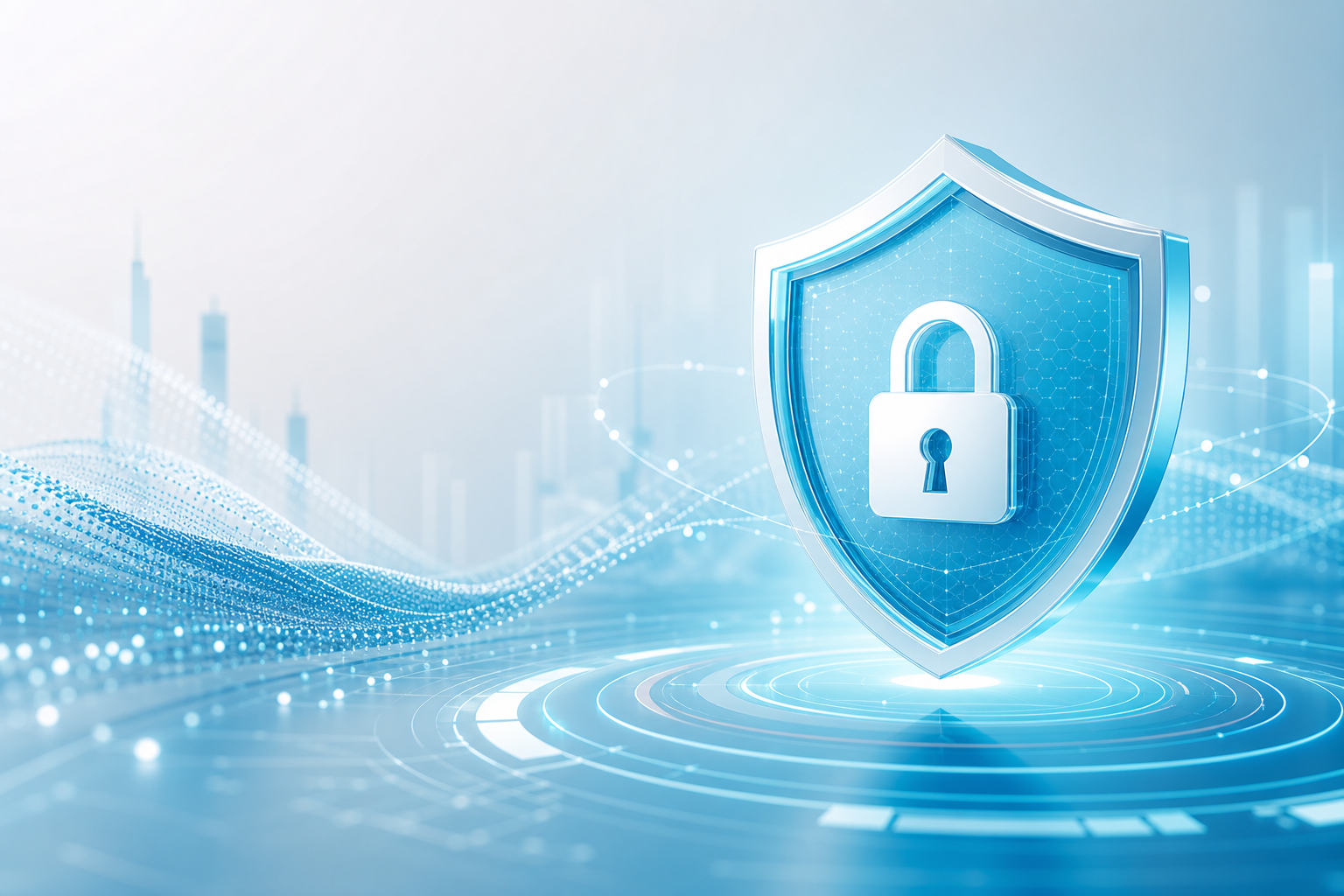 Digital security and data protection illustration